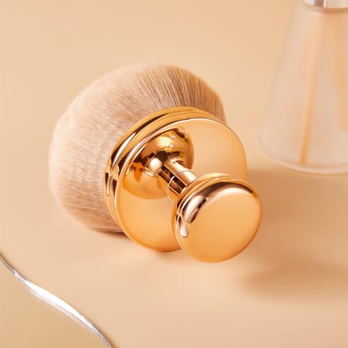 COSHINE Extra Large Rose Gold Self Tanning Blend Brush, 3 Inch Width Professional Kabuki Powder, Foundation, Blusher, Bronzer, Self-tanner Face and Body Brush - Image 4