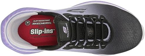 Skechers Hands Free Ins Women's Work Tilido Ombray, Slip Resistant comp Toe Industrial Shoe, BKPR, 8 | Image 4