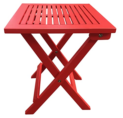 Leigh Country TX 39013 Mesa Auxiliar Plegable Adirondack roja
