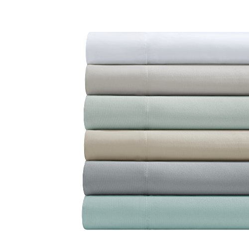 Comfort Spaces Coolmax Moisture Wicking Sheet Set Soft, Fade Resistant, All Elastic Deep Pocket Fits Up to 16" Mattress - Warm Weather Cooling Sheets for Night Sweats, Twin XL, Grey, 3 Piece by Comfort Spaces - Used condition - Image 9
