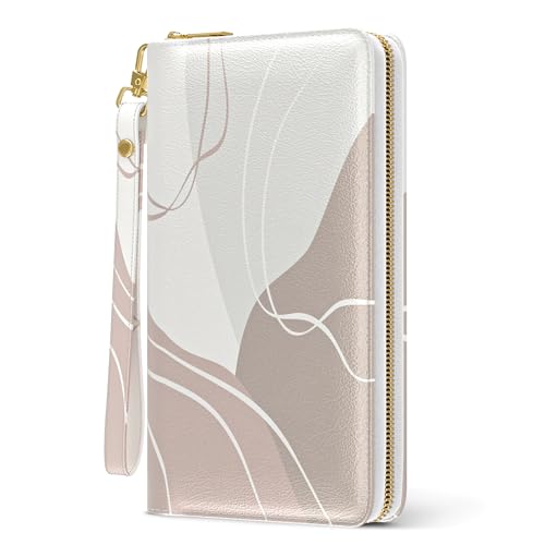Womens Wallet, RFID Wristlet Wallets for Women, Cute Ladies Clutch Purses