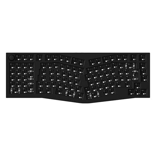 Keychron Q14 Pro mechanisches Tastatur-Kit, 96%-Alice-ISO-Layout, Aluminiumgehäuse, programmierbar mit QMK/VIA, RGB-Beleuchtung, Bluetooth 5.1, Barebone-Gaming-Tastatur für Mac und Windows – Schwarz
