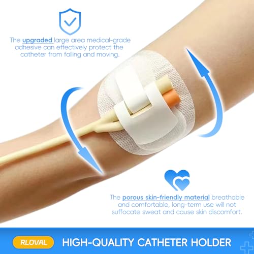 20PCS Catheter Stabilization Devices,Self-High Adhesive Catheter Supplies for Single/DoubleTube Holder Catheter Tape Fixation Device Strap Fixing Accessories,Comfortable Easy to Wear,Holding Strongly - Thumbnail 2