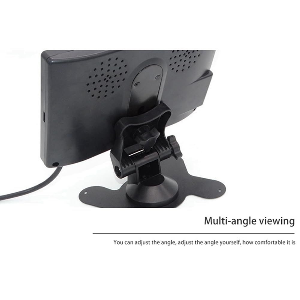 TsoLay Mini TV Monitor HD de 7 Pulgadas 800X480 Pantallas LCD PortáTiles para AutomóVil en DVD/CMMB Dos Entradas para Camiones AutomóViles Pasajeros