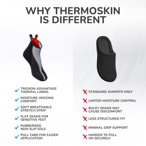 Image of Thermoskin Circulation Thermal Slippers, Black