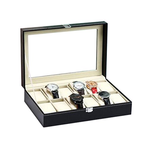 Alien Storehouse Caja de Reloj de Cuero PU Reloj de 12 Ranuras Caja de Almacenamiento Joyas Exhibición n. ° 07 Cover