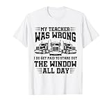 私の先生は間違っていた トラック運転手 男性 お父さん 夫 トラック運転手 Tシャツ