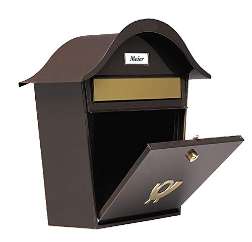 Burg-Wächter Briefkasten aus verzinktem Stahl Roma 842 BR, braun