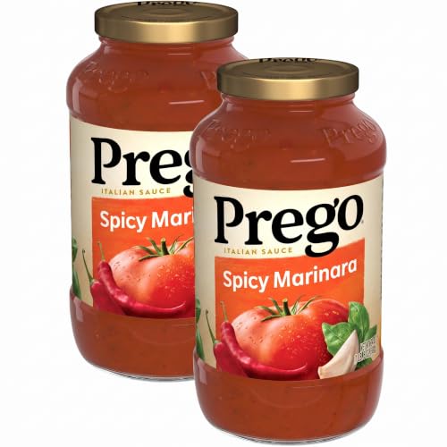 Prego Spicy Marinara Pasta Sauce, 24 oz Jar (Pack of 2)