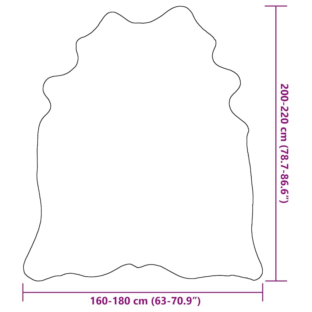 Tappeto in vera pelle di mucca nero, 180 x 220 cm, tappetino antiscivolo per soggiorno, camera da letto, cucina, sala da pranzo, corridoi