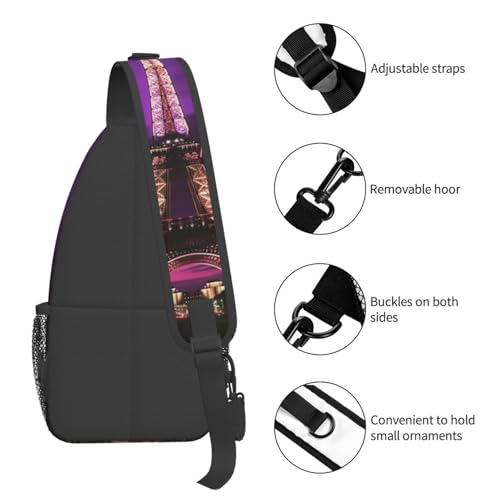 Bolso Sling Unisex Negro Tipo Chest Bag Urbano miniatura 4