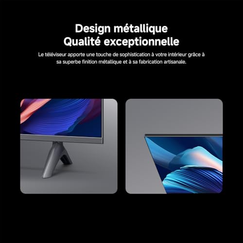 XIAOMI TV A Pro 65, 165 cm (65 Pouces), 4K UHD QLED, Smart TV, Google TV, Contrôle Vocal, HDR10+, Mode Game Boost 120Hz, MEMC, 2Go+8Go, Compatible avec Airplay & Google Cast