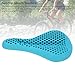 SPYMINNPOO Silicon Bike Seat Cushion Cover, Anti Slip Rainproof & Ergonomic Bicycle Saddle Cover for Mountain & Road Bikes (Blue)