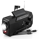 Shinmax 防災ラジオ 4000mAh電池内蔵 AM/FM対応 手回し災害ラジオ 多機能 SOSアラート付き 3ケーブル内蔵 懐中電灯 読書灯 アウトドア キャンプ 防災グッズ 非常用 防災用 USB充電式 ソーラー充電 手回し充電 スマホ充電可能 台風/地震/津波/停電などの緊急対策 日本語取扱説明書 (4000mAhブラック)