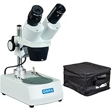OMAX 20X-40X-80X Student Binocular Stereo Microscope with Dual Lights and Vinyl Carrying Case