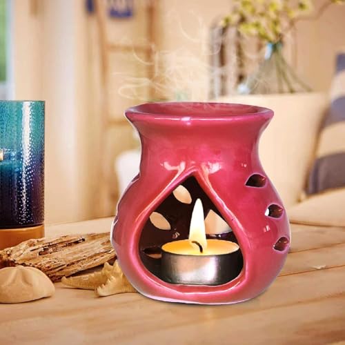 Image of Pure Source India Ceramic Aroma Burner (Set of 1, Purple)
