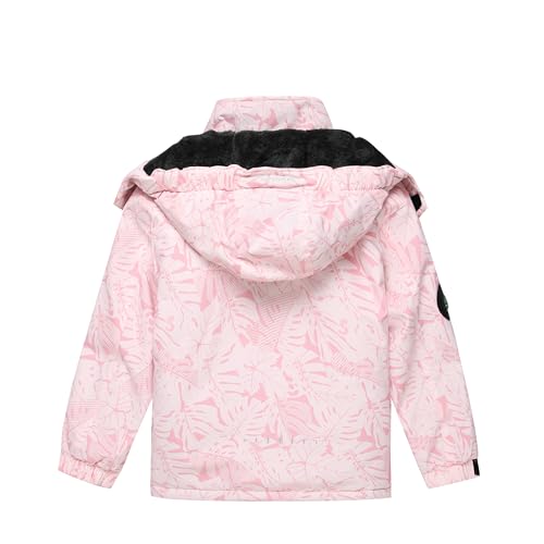 Keevoom Girl'S Ski Jacket Warm Winter Snow Coat Windproof Snowboarding Rain Jacket Fengye Pink 4-5 thumb #1