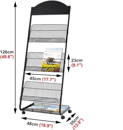 Porte-revues en métal pour ranger les brochures de réception proprement - 7