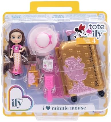 JAKKS Pacific Disney ILY 4ever Tote-ILY Teenies Minnie Mouse Inspired Mini Doll with Travel Bag, Series 4, 2.25 Inch, Ages 6+ image 4