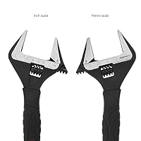 Amazon Basics 4-Piece Wide Jaw Adjustable Wrench Set with Soft Grip, Includes: 6-inch (150mm), 8-inch (200mm), 10-inch (250mm), 12-inch (300mm) — image 4