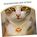 TOYANDONA Metal Pet Necklace Longevity Lock Pendant and Bell Adjustable Stylish Design for Cats and Dogs Metal Material for Everyday Wear