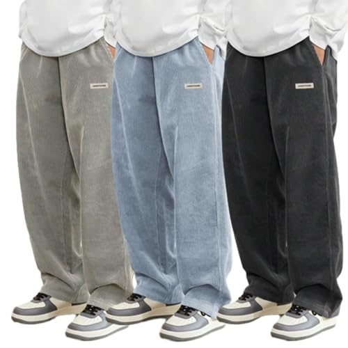 Mokaloha Pants, Men's Fashion Vintage Sports Corduroy Fabric Logo Embroidered Trousers, Men's Casual Pants4