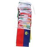 OFFIGAM 1 Satz Länderflaggen Banner aus Polyester Leicht zu Installieren & Farbwiderstandsfähig Dekorative Wimpelkette für Partys & Verschiedene Veranstaltungen