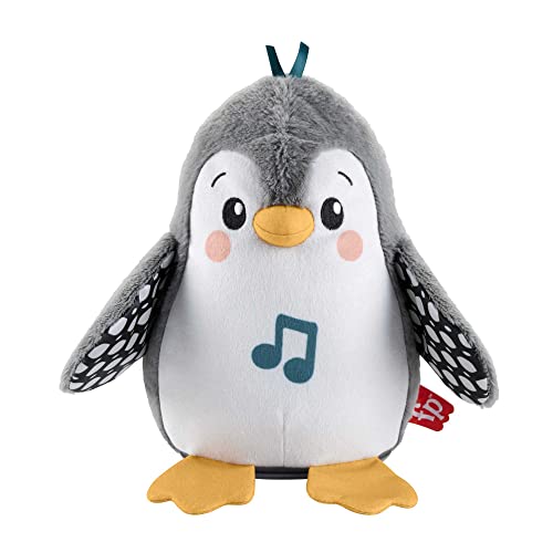 Fisher-Price Pingüino Anda y aletea Peluche que anda con música, juguete para bebés recién nacidos (Mattel HNC10)