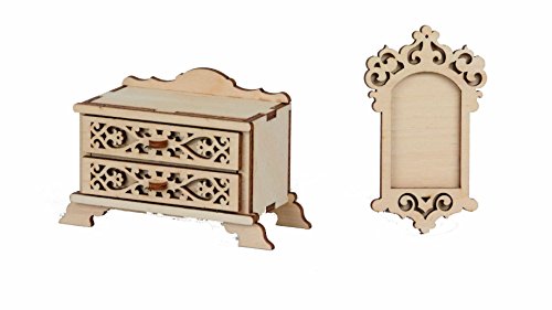 Hobaku Kuhnert Do It Yourself  Silla de muñecas y Muebles de Espejo Kit