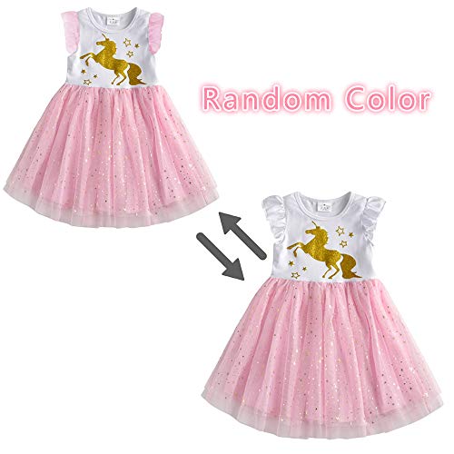 Dxton Little Girl Tutu Dress Summer Short Sleeve Outfits For 2-8 Years Sh4990 5T #TOP1