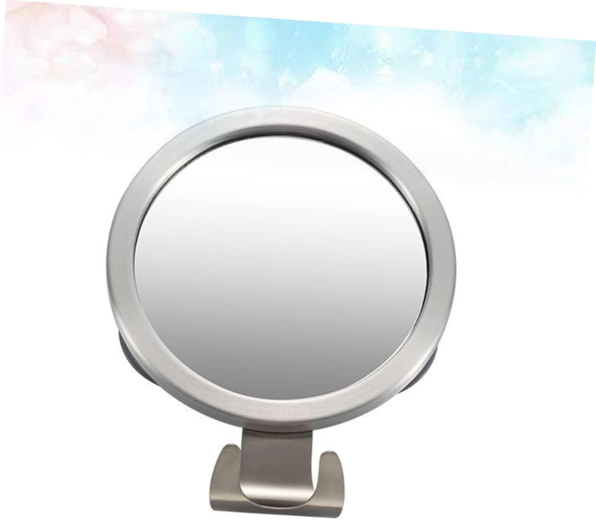 Anti-Fog Fogless Shower Mirror with Hook Round Bathroom Vanity Mirror Style No Punch Installation for Shower and Bath Use