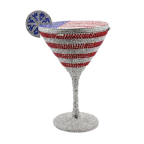 Image of Women Goblet Rhinestone Evening Bag Cocktail Cup Diamond Clutch Funny Crystal Prom Handbag Wedding Purse for Party