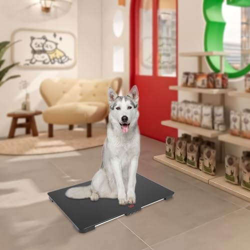 Báscula para mascotas, báscula para perros grandes, hogares, tiendas de mascotas, clínicas veterinarias, consultas veterinarias, color negro, 65 x 45 cm Báscula para mascotas, báscula para perros grandes, hogares, tiendas de mascotas, clínicas veterinarias, consultas veterinarias, color negro, 65 x 45 cm