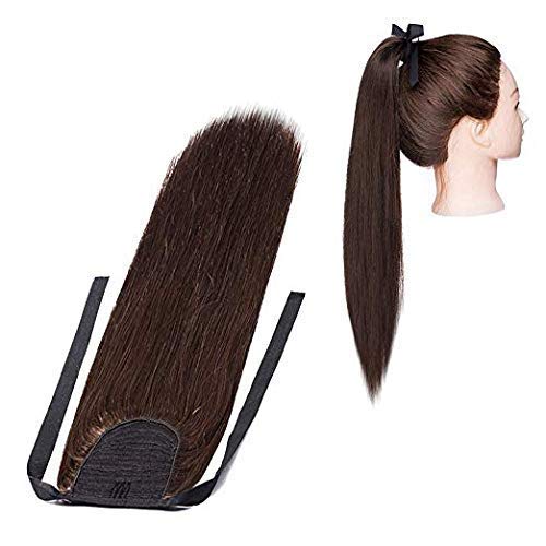 Ribbon Ponytail Straight Hair Extensions For Girls (Brown)150 gram pack of 1-image-42