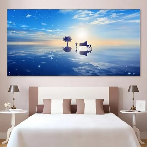 Peinture de jeu de piano sur toile d'anime deco chambre 30x60