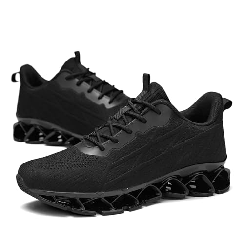 Image of Mens Running Shoes Casual Sport Athletic Fashion Walking Sneakers Lace up Blade Non Slip Breathable Mesh