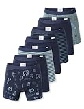 Schiesser Jungen 7 Pack Boxershorts - 95/5 Organic Cotton Bio Baumwolle - Größe 92 bis 140