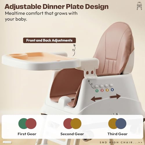 Image of StarAndDaisy High Chair for Baby /Baby Feeding Chair for 0 to 5 Years with 4 in-1 Multifunctions /High Chair with Height Adjustable,Wheels, Detachable Tray & 3-Point Safety Belt.