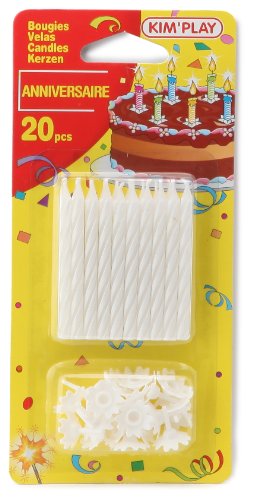 Kim'Play - 610 - Décoration - 20 Bougies Banche + 20 Bobèches Cover