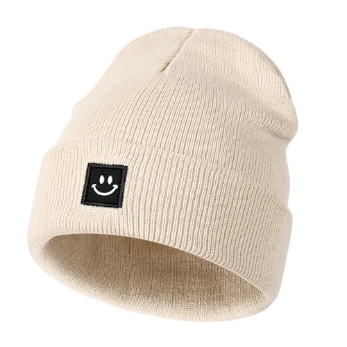 Image of DANMY Baby Beanie Hat, Newborn Toddler Winter Warm Knit Hat, Kids Soft Beanie Cap