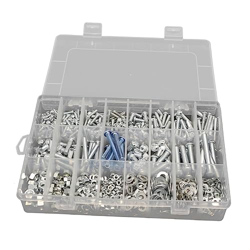 Set de vis et écrous avec boîte pratique pour organiser tous vos projets de bricolage maison