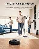 eufy Robot Vacuum 3-in-1 E20, Self Emptying Up to 75 days, Max 30,000 Pa Powerful Suction, Stick and Handheld Vacuum Cleaner Combo, Smart Obstacle Avoidance, Pro-Detangle, Perfect for Carpet, Stairs - Image 3