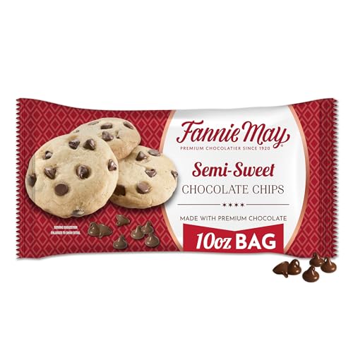 Fannie May Semi-Sweet Chocolate Chips for Baking, Premium Chocolate Holiday