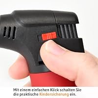 UNILITE Feuerzeug mit Gas rot Jetflamme inkl. 100 ml Nachfüllgas – Ansicht 3