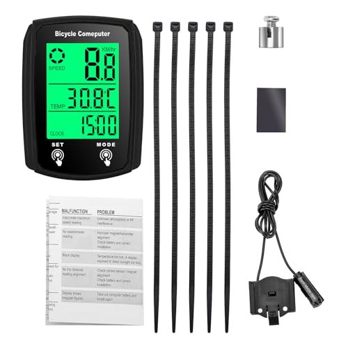 DIDILLX Pantalla táctil de alambre para bicicletas, computadora con sensor magnético, impermeable, odómetro de ciclismo, multifunción, velocímetro de bicicleta
