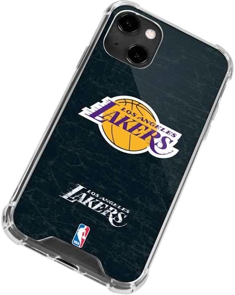 Skinit Clear Phone Case Compatible with iPhone 14 - Officially Licensed NBA Los Angeles Lakers Black Primary Logo Design