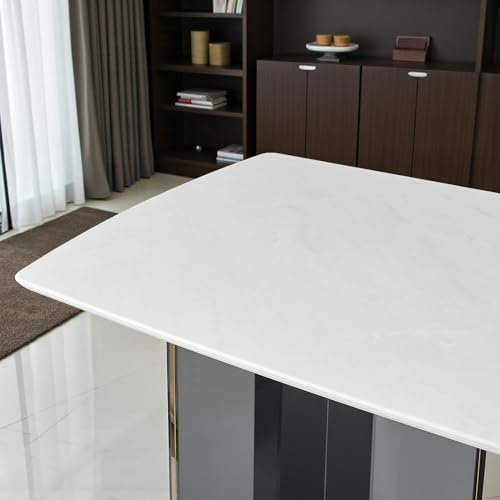 Image of The Attic Metro Chic 6 Seater Dining Set,Beige,Titanium & Cream,180Cms