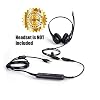 Premium Headset QD (Quick Disconnect) Connector to USB Adapter Cable w/Volume Adjuster, Mute for Speaker & Microphone Compatible with Any Plantronics QD Plug Headset (1 Cable)