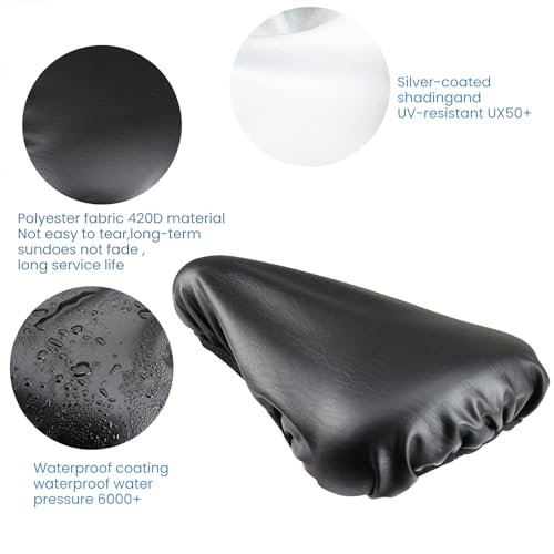 Image of New Bicycle Seat Cushion Waterproof UV Protection Unisex for Gym Bike Mountain Bike Road Bike with Protective Lock Durable Rain Dustproof Cover