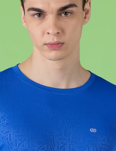 Image of Amazon Brand - Symbol Men's Active /Sports Tonal Printed T-Shirt | Round Neck | Regular Fit (Available in Plus Sizes)